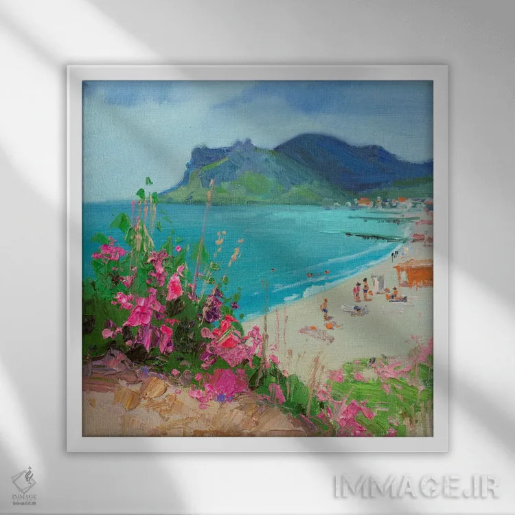 تابلو خلیج کوکتبل اثر کنتس آرت (هنرمند یا استودیو) - نمای قابدار سفید