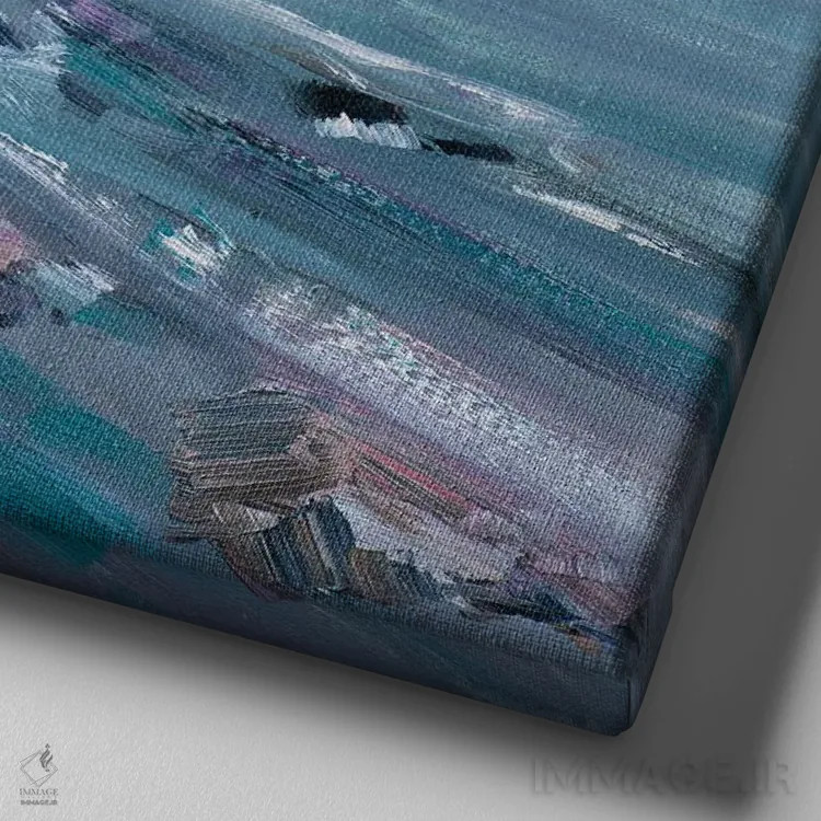 تابلو روز ابری در باتیلمانه اثر کنتس آرت (هنرمند یا استودیو) - نمای نزدیک بافت بوم