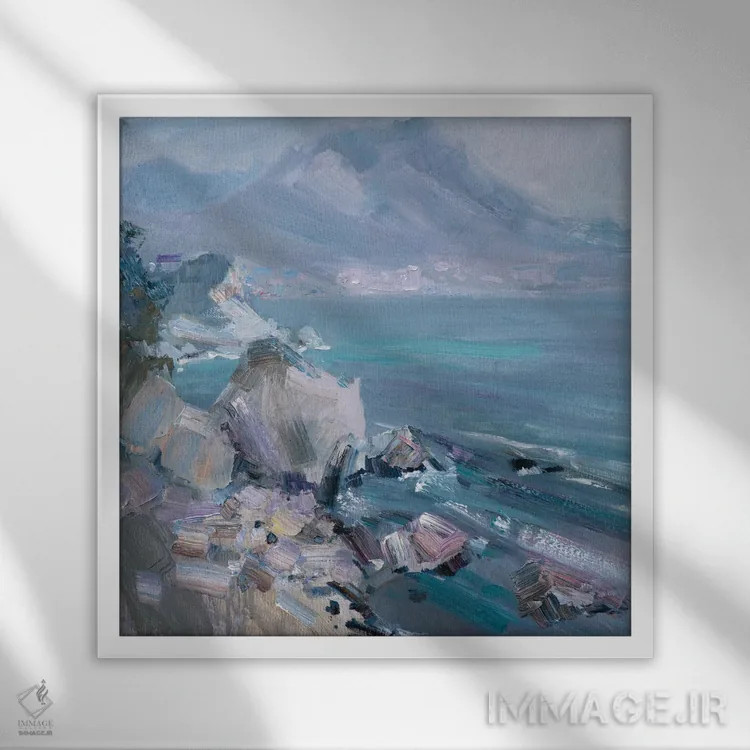 تابلو روز ابری در باتیلمانه اثر کنتس آرت (هنرمند یا استودیو) - نمای قابدار سفید