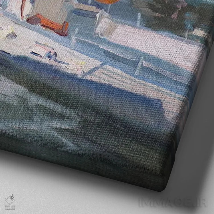 تابلو قایقهای تفریحی اثر کنتس آرت (هنرمند یا استودیو) - نمای نزدیک بافت بوم