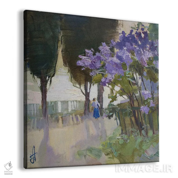 تابلو یاس بنفش شکوفا در گورزوف اثر کنتس آرت (هنرمند یا استودیو) - نمای پرسپکتیو محصول