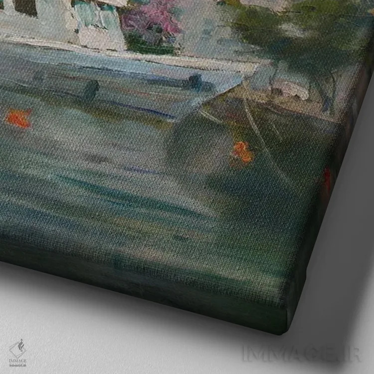 تابلو قایقهای تفریحی مونتهنگرو اثر کنتس آرت (هنرمند یا استودیو) - نمای نزدیک بافت بوم