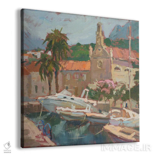 تابلو قایقها در مونتهنگرو اثر کنتس آرت (هنرمند یا استودیو) - نمای پرسپکتیو محصول