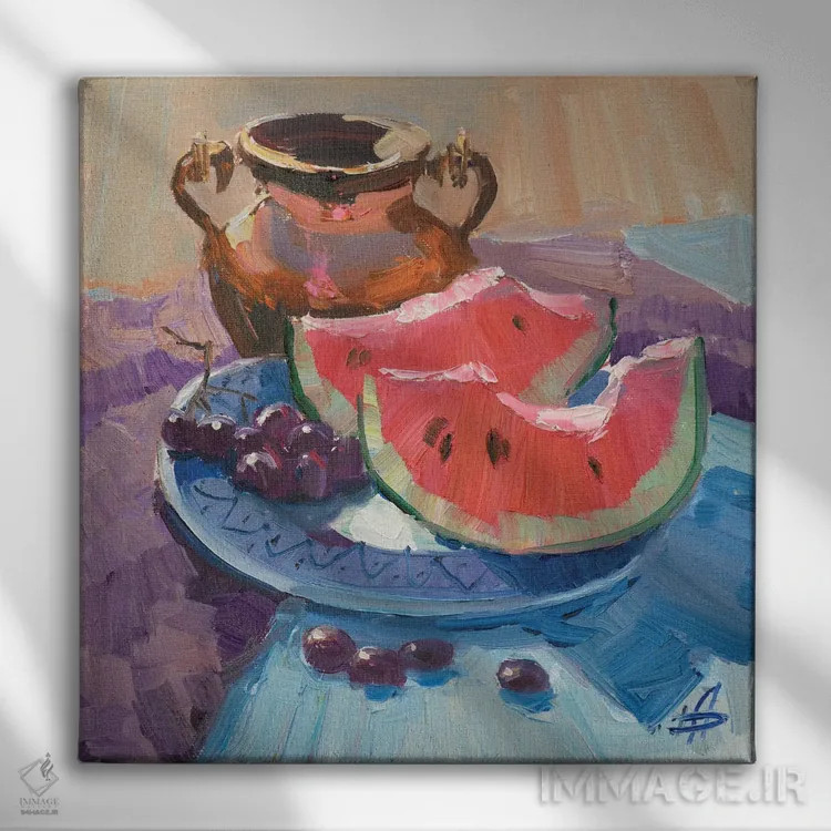 تابلو روز آگوست اثر کنتس آرت (هنرمند یا استودیو) - نمای روبهرو روی دیوار