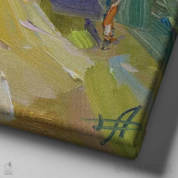 تابلو بهار ۲۰۲۱ اثر کنتس آرت (هنرمند یا استودیو) - نمای نزدیک بافت بوم