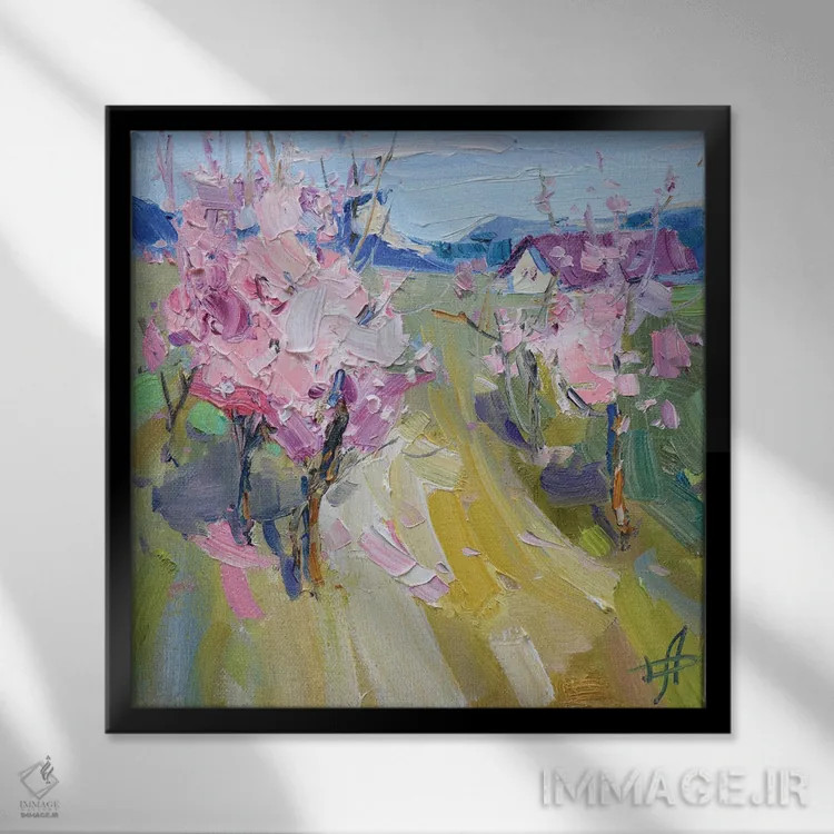 تابلو بهار ۲۰۲۱ اثر کنتس آرت (هنرمند یا استودیو) - نمای قابدار مشکی