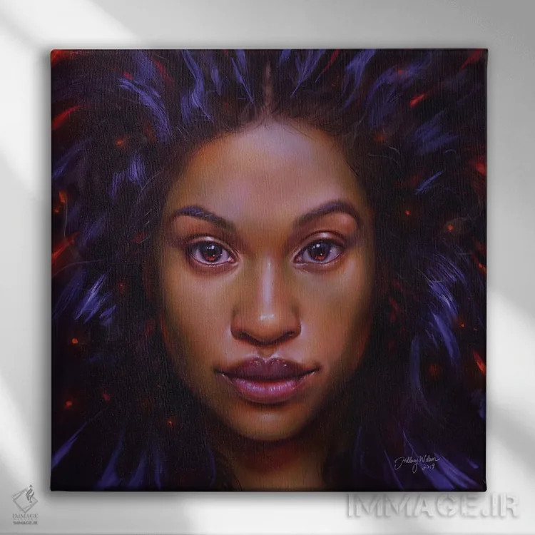 تابلو کلاغ اثر هیلاری دی ویلسون - نمای روبهرو روی دیوار