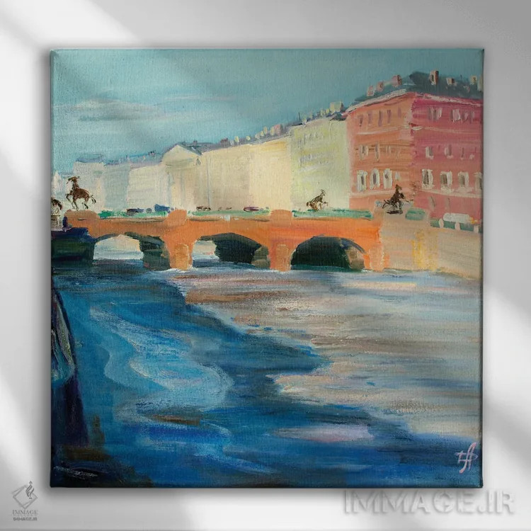 تابلو پل آنیچکوف اثر کنتس آرت (هنرمند یا استودیو) - نمای روبهرو روی دیوار