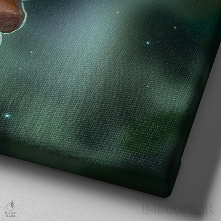 تابلو درایاد (پری جنگل) اثر هیلاری دی ویلسون - نمای نزدیک بافت بوم