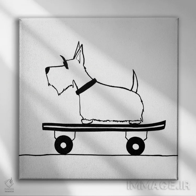 تابلو خز روی چرخها II اثر هیوگو ادوینز - نمای روبهرو روی دیوار