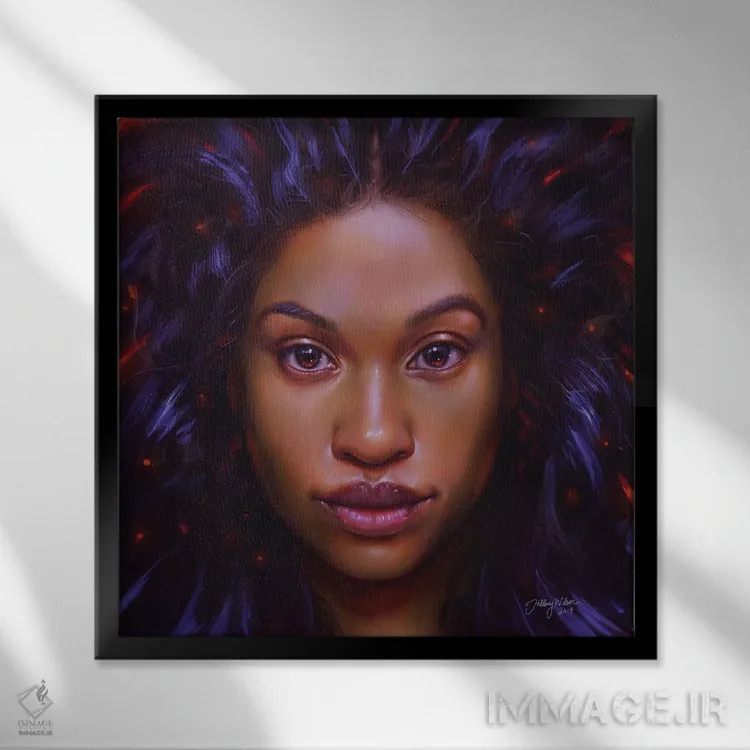 تابلو کلاغ اثر هیلاری دی ویلسون - نمای قابدار مشکی