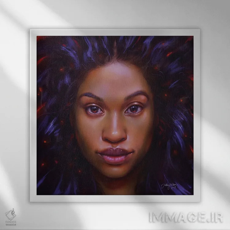 تابلو کلاغ اثر هیلاری دی ویلسون - نمای قابدار سفید