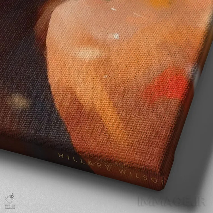 تابلو تاج اثر هیلاری دی ویلسون - نمای نزدیک بافت بوم