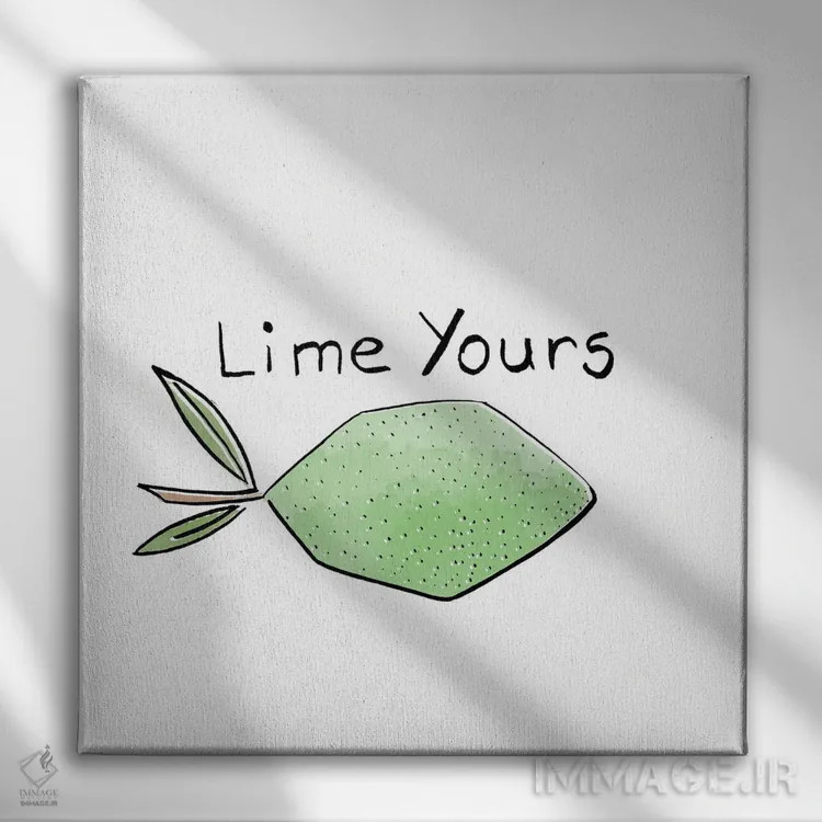 تابلو لیت آپ ترش (شوخی با Lime Yours) اثر هیوگو ادوینز - نمای روبهرو روی دیوار