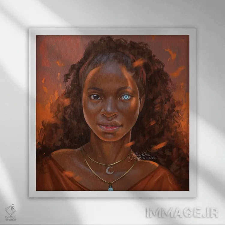 تابلو فراخوان شعلهها اثر هیلاری دی ویلسون - نمای قابدار سفید