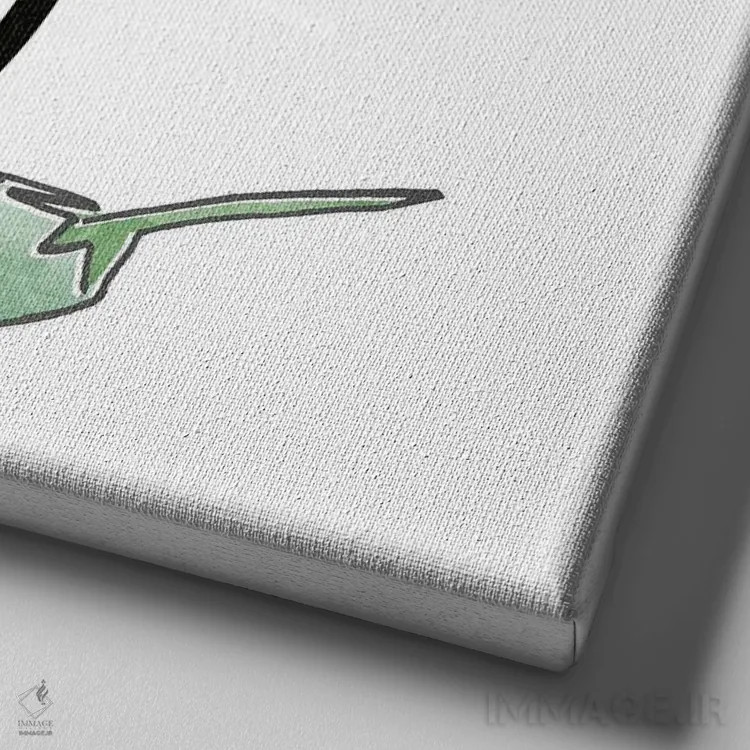 تابلو تند تند اثر هیوگو ادوینز - نمای نزدیک بافت بوم