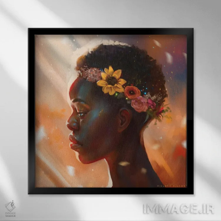 تابلو تاج اثر هیلاری دی ویلسون - نمای قابدار مشکی