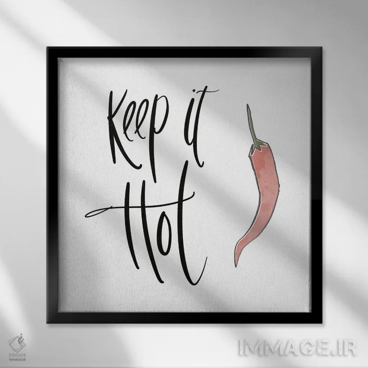 تابلو گرم نگه دار اثر هیوگو ادوینز - نمای قابدار مشکی