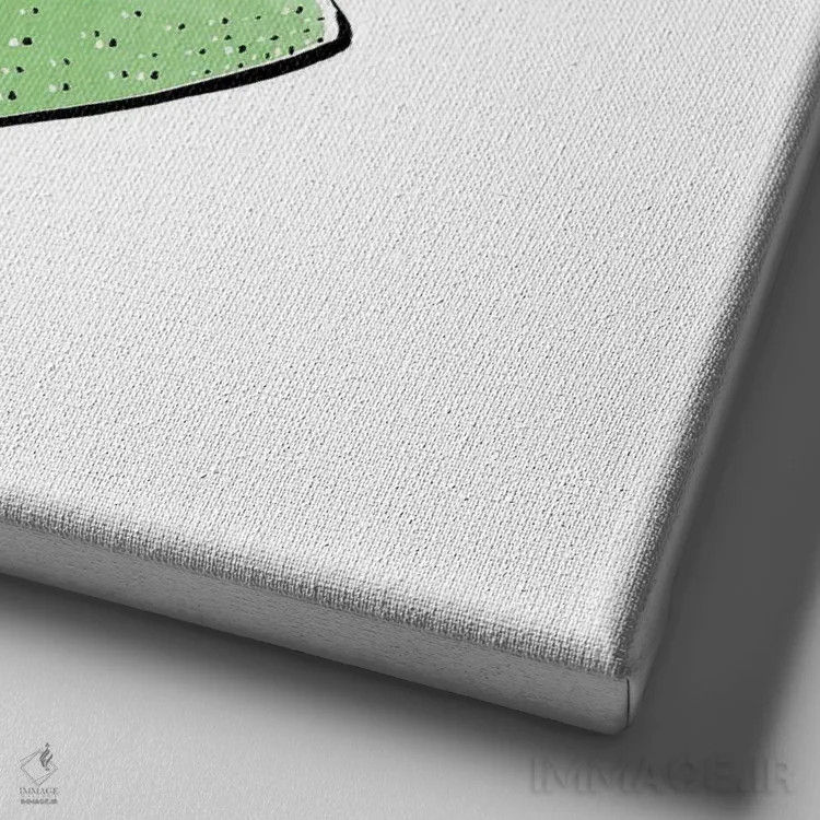 تابلو لیت آپ ترش (شوخی با Lime Yours) اثر هیوگو ادوینز - نمای نزدیک بافت بوم