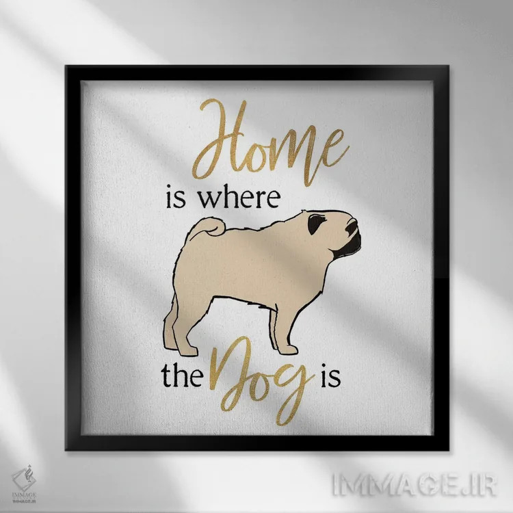 تابلو توله مثبت II اثر هیوگو ادوینز - نمای قابدار مشکی