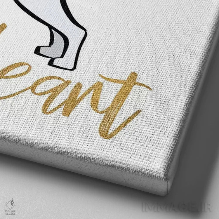 تابلو توله مثبت I اثر هیوگو ادوینز - نمای نزدیک بافت بوم