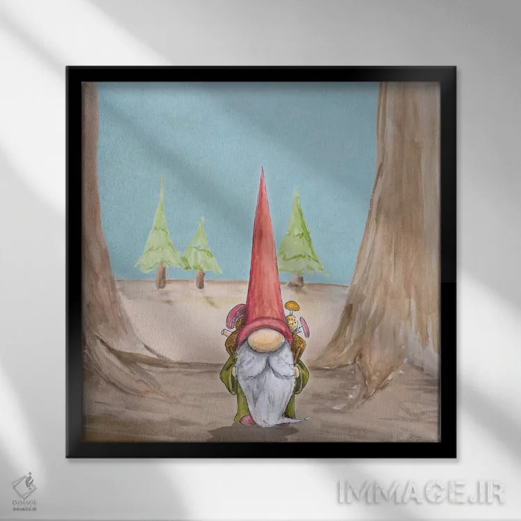 تابلو دورهمی کوتولهها I اثر هیوگو ادوینز - نمای قابدار مشکی