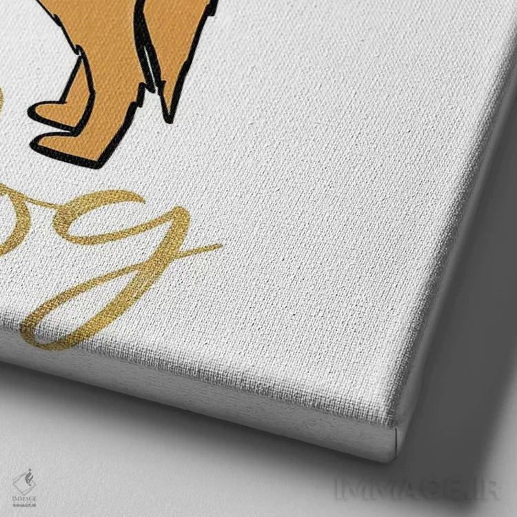 تابلو توله مثبت III اثر هیوگو ادوینز - نمای نزدیک بافت بوم