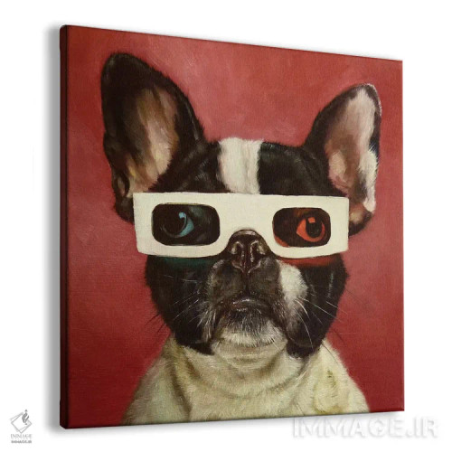 تابلو سگ سهبعدی اثر لوسیا هفرنان - نمای پرسپکتیو محصول