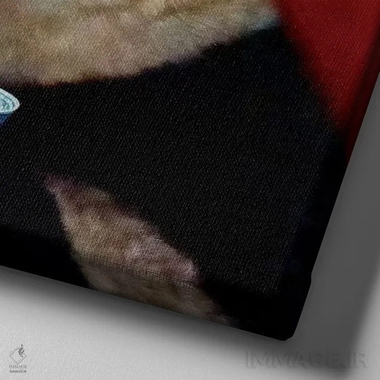 تابلو پاندا اثر لوسیا هفرنان - نمای نزدیک بافت بوم