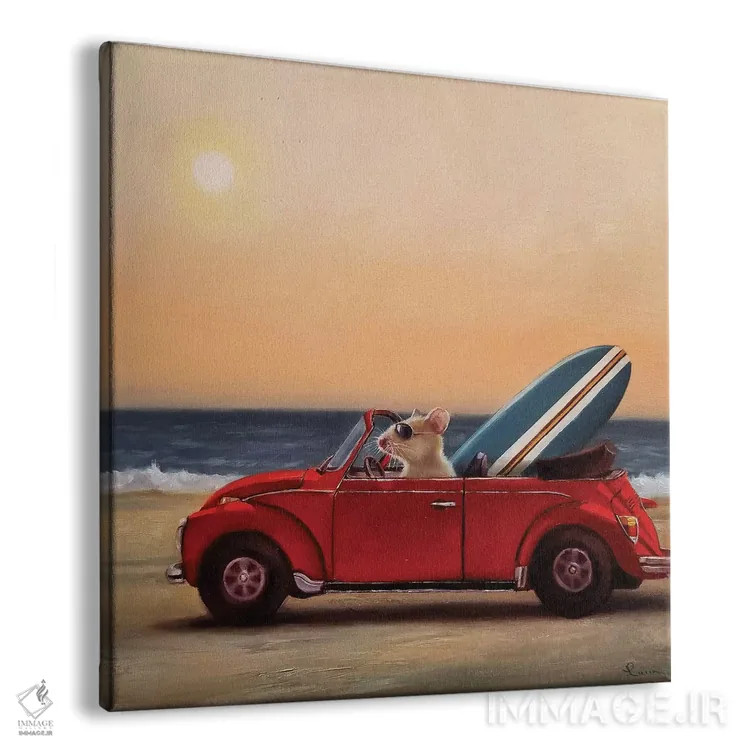 تابلو روانهٔ ساحل اثر لوسیا هفرنان - نمای پرسپکتیو محصول