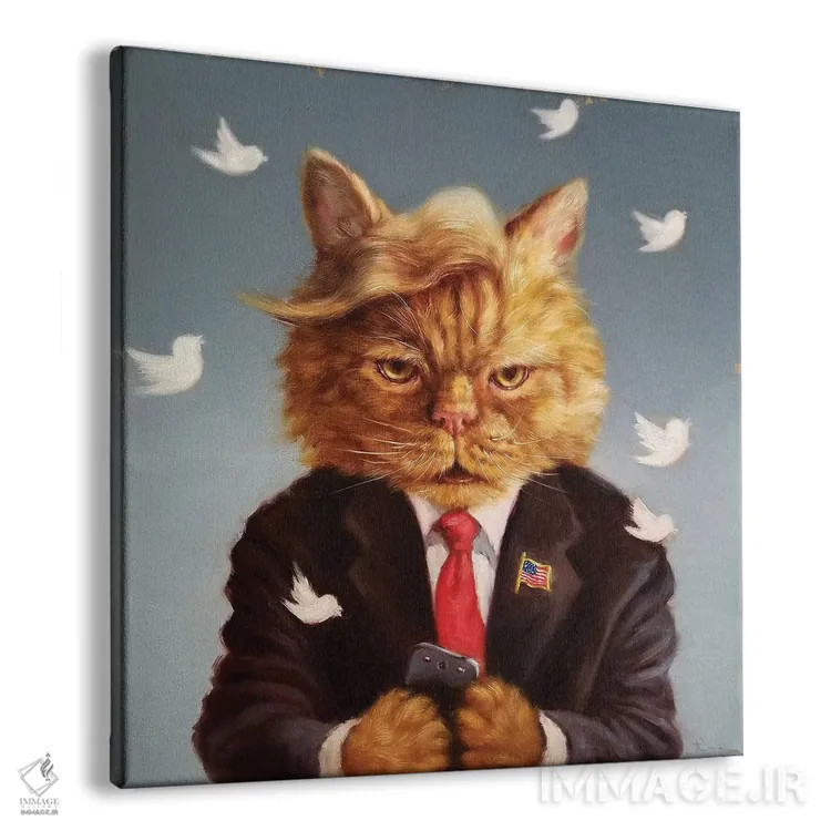 تابلو طعنههای گربهای اثر لوسیا هفرنان - نمای پرسپکتیو محصول