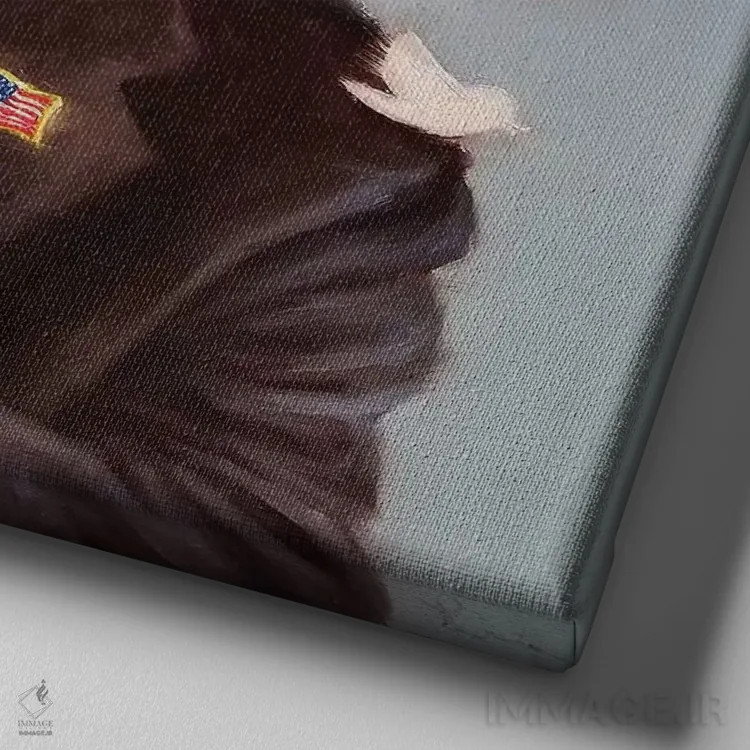 تابلو طعنههای گربهای اثر لوسیا هفرنان - نمای نزدیک بافت بوم