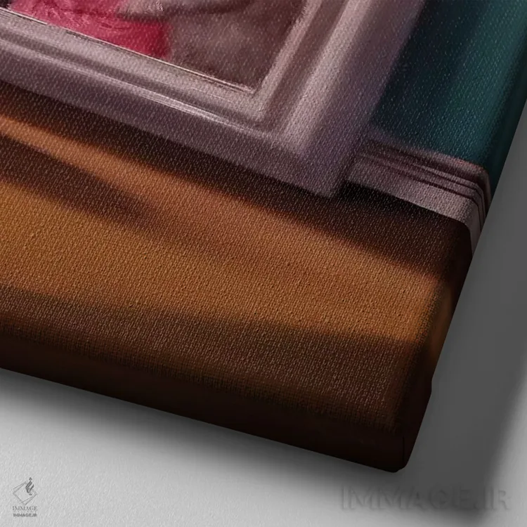 تابلو شب قرار ملاقات اثر لوسیا هفرنان - نمای نزدیک بافت بوم