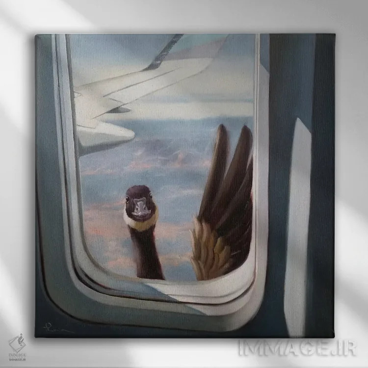 تابلو آسمان دوستانه اثر لوسیا هفرنان - نمای روبهرو روی دیوار