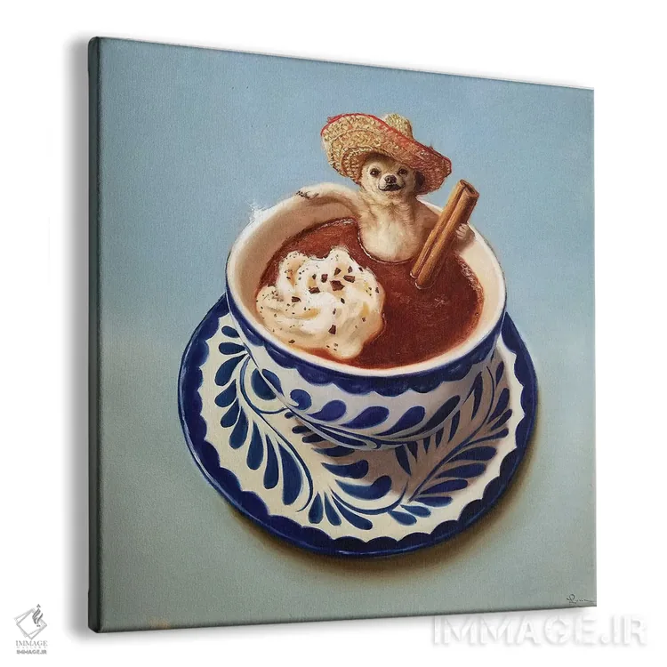 تابلو شکلات داغ مکزیکی اثر لوسیا هفرنان - نمای پرسپکتیو محصول