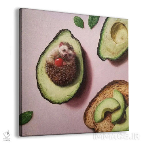تابلو تُست آووکادو اثر لوسیا هفرنان - نمای پرسپکتیو محصول
