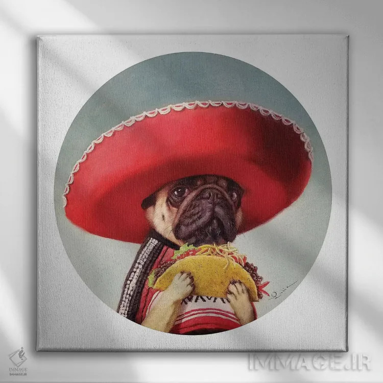 تابلو تاکوی من، دوست من (اسپانیایی-انگلیسی) اثر لوسیا هفرنان - نمای روبهرو روی دیوار