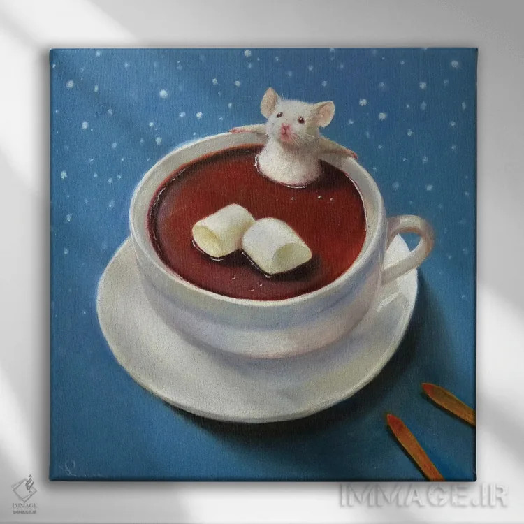 تابلو بعد از اسکی (فرانسوی) اثر لوسیا هفرنان - نمای روبهرو روی دیوار