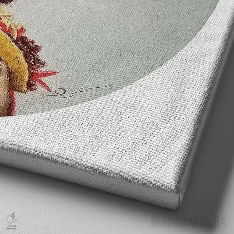 تابلو تاکوی من، دوست من (اسپانیایی-انگلیسی) اثر لوسیا هفرنان - نمای نزدیک بافت بوم