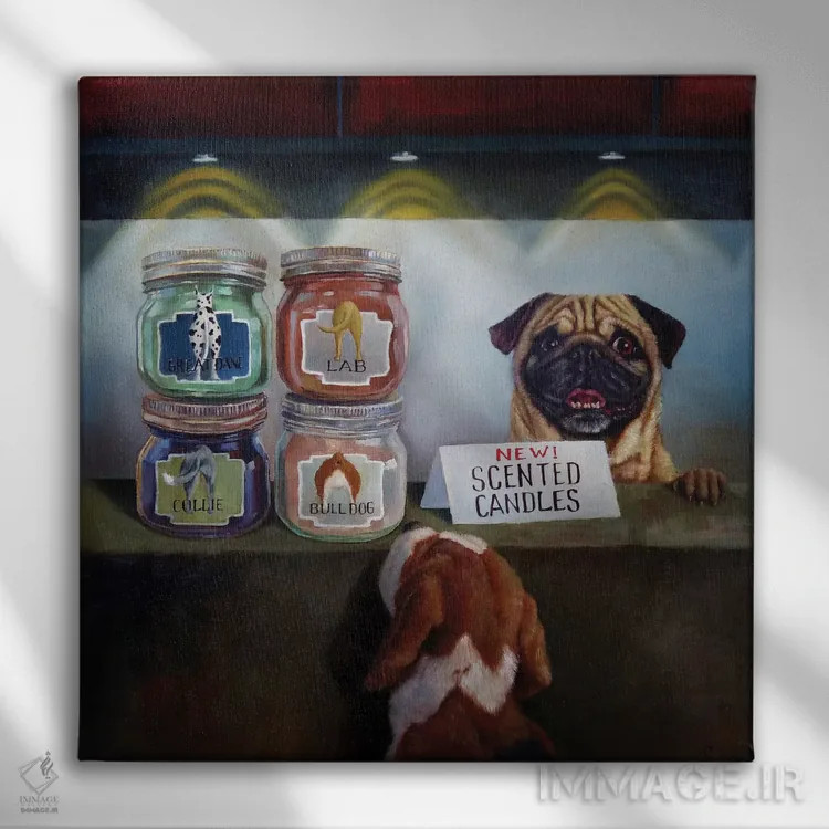 تابلو رایحهدرمانی اثر لوسیا هفرنان - نمای روبهرو روی دیوار