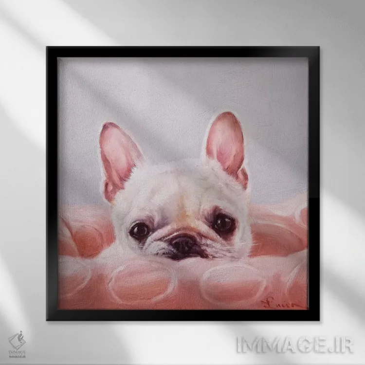 تابلو جای خوشحالی من اثر لوسیا هفرنان - نمای قابدار مشکی