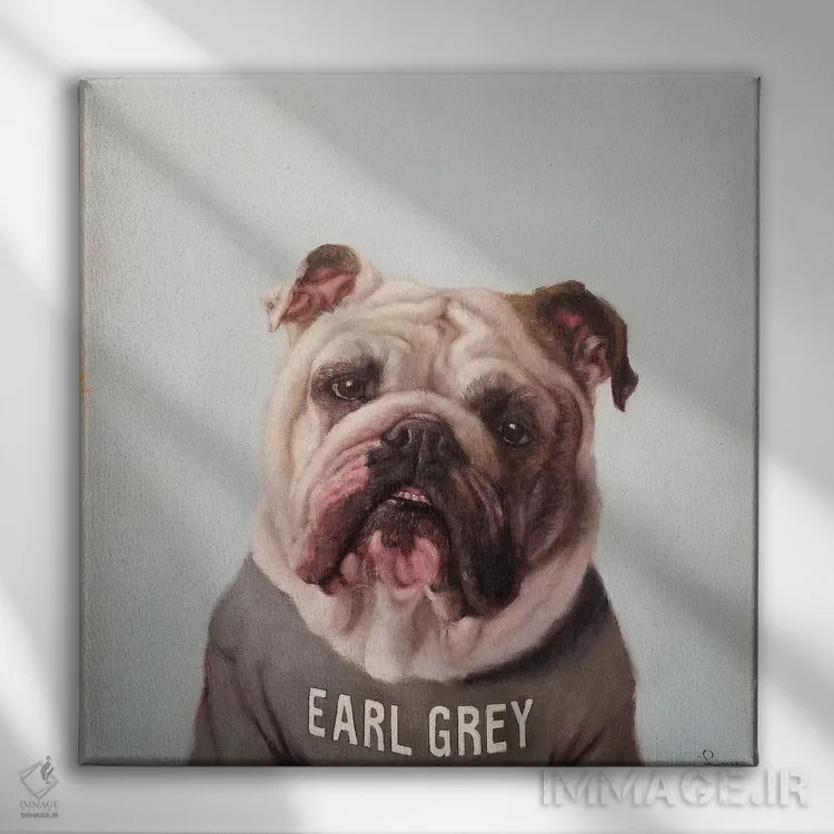 تابلو چای ارل گری اثر لوسیا هفرنان - نمای روبهرو روی دیوار