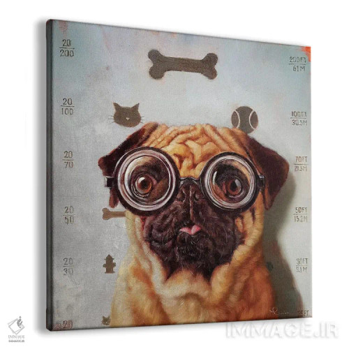 تابلو معاینه چشم سگ اثر لوسیا هفرنان - نمای پرسپکتیو محصول