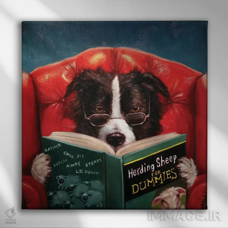 تابلو گلهداری اثر لوسیا هفرنان - نمای روبهرو روی دیوار