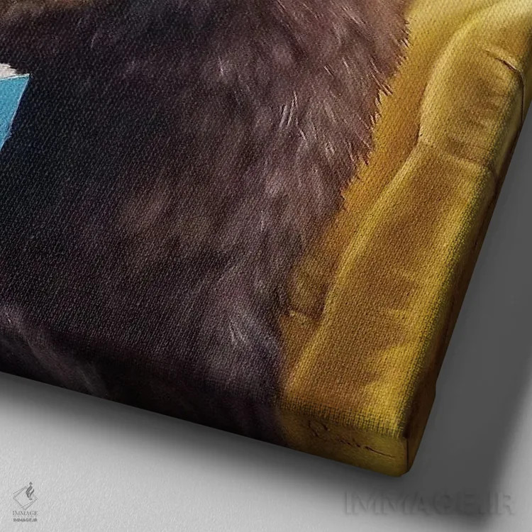 تابلو تله خرس اثر لوسیا هفرنان - نمای نزدیک بافت بوم