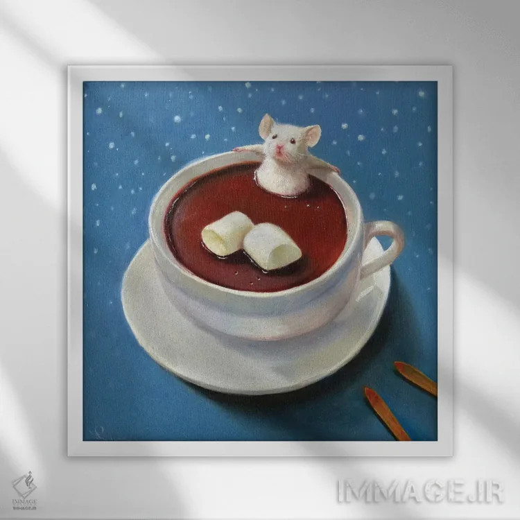 تابلو بعد از اسکی (فرانسوی) اثر لوسیا هفرنان - نمای قابدار سفید