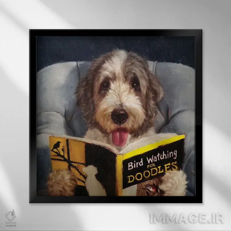 تابلو پرندهشناسی برای خطخطیها (طنز هنری) اثر لوسیا هفرنان - نمای قابدار مشکی