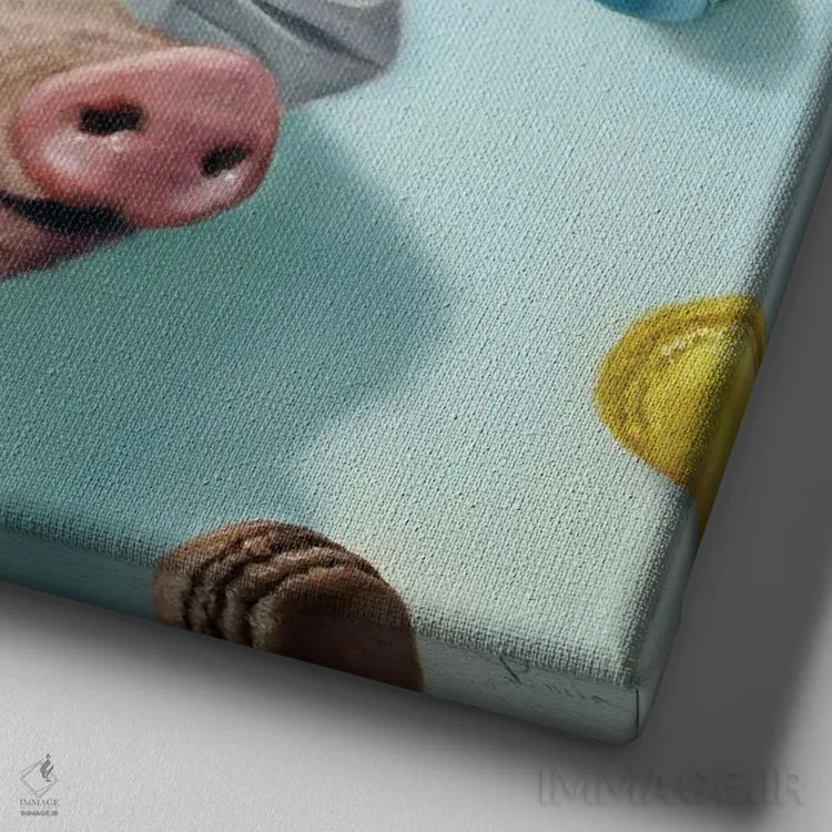 تابلو رویای نانوا اثر لوسیا هفرنان - نمای نزدیک بافت بوم