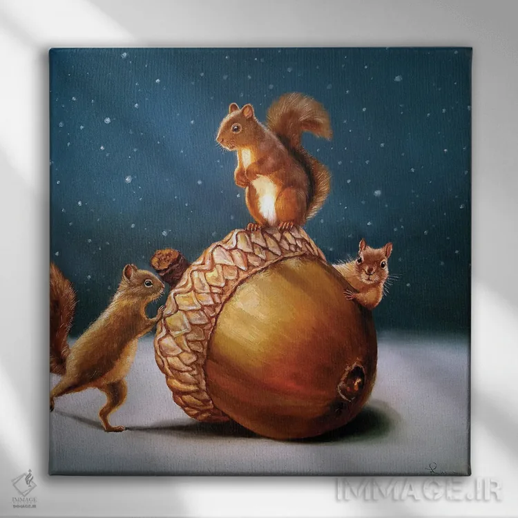 تابلو کشف بزرگ اثر لوسیا هفرنان - نمای روبهرو روی دیوار