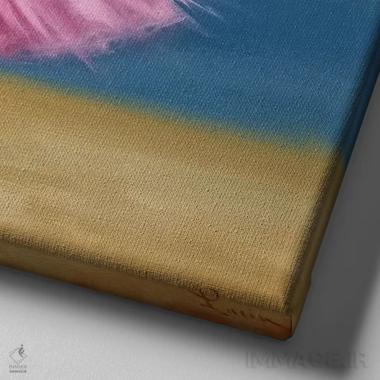 تابلو فرشته دندان اثر لوسیا هفرنان - نمای نزدیک بافت بوم